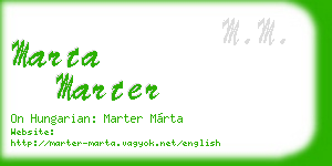 marta marter business card